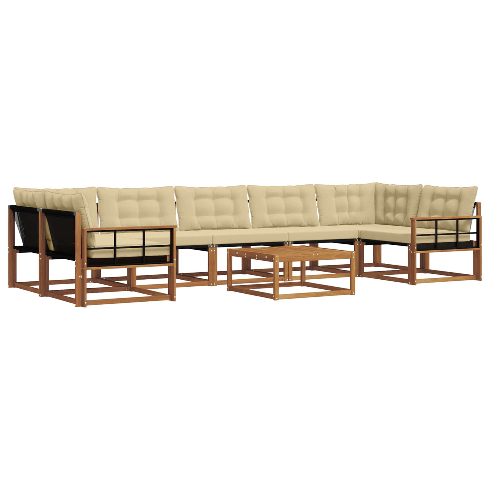 Ensemble de canapés d'extérieur 8 pcs Naturel et Beige - XIOS