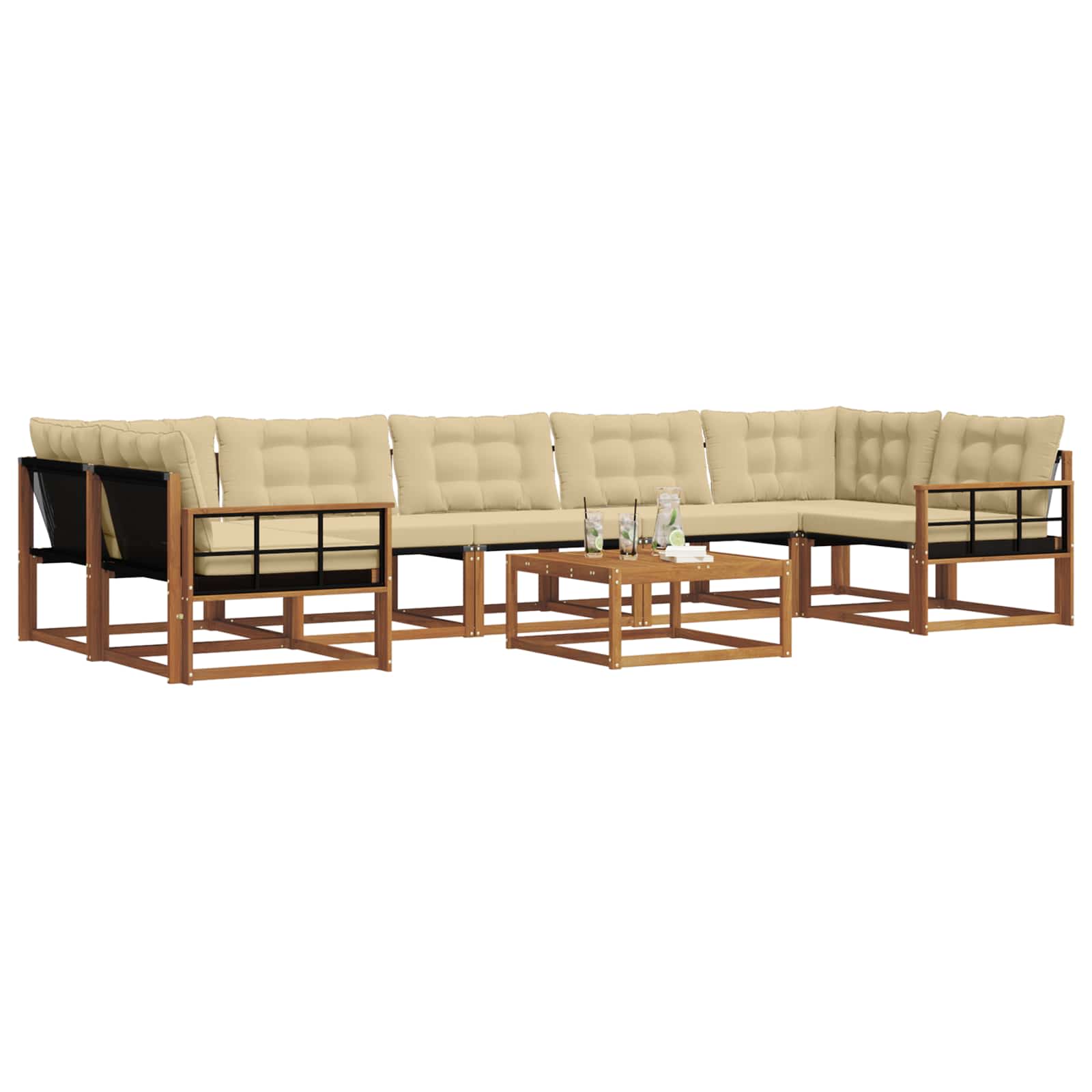 Ensemble de canapés d'extérieur 8 pcs Naturel et Beige - XIOS