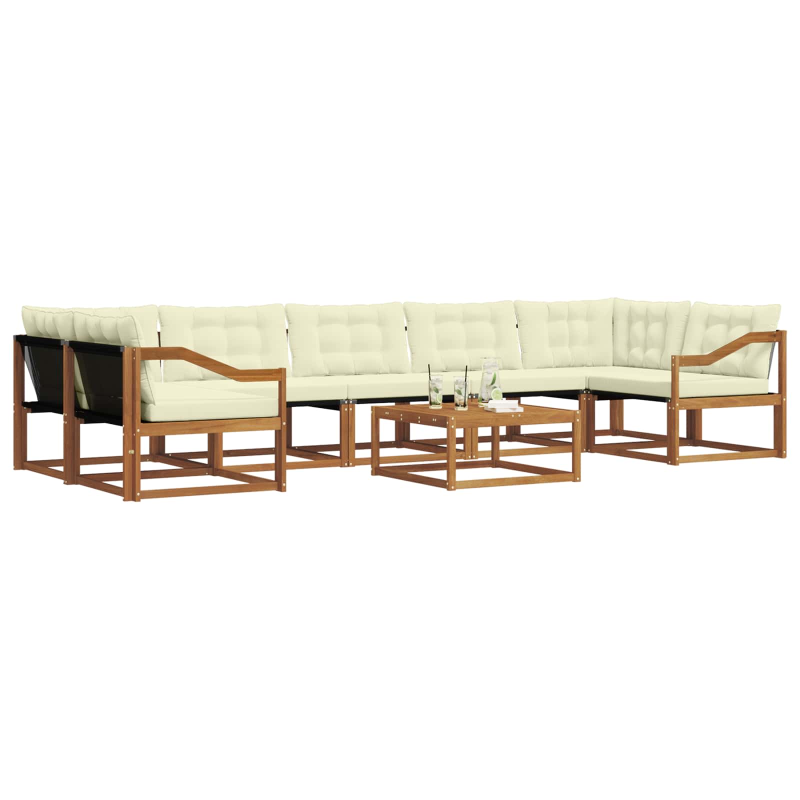 Ensemble de canapés d'extérieur 8 pcs Naturel et Crème - XIOS