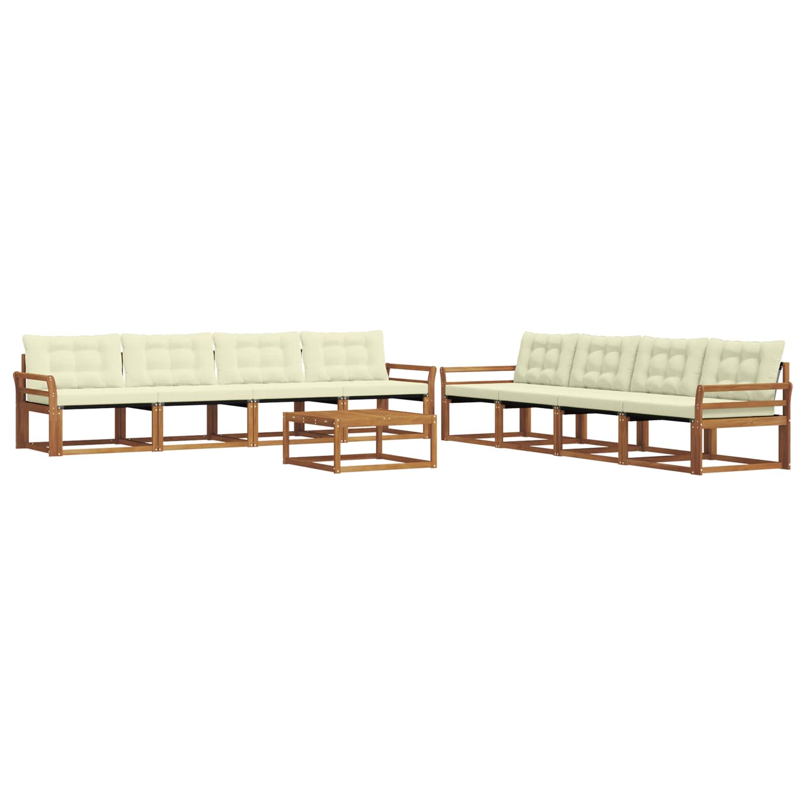 Ensemble de canapés d'extérieur 9 pcs Naturel et Crème - XIOS