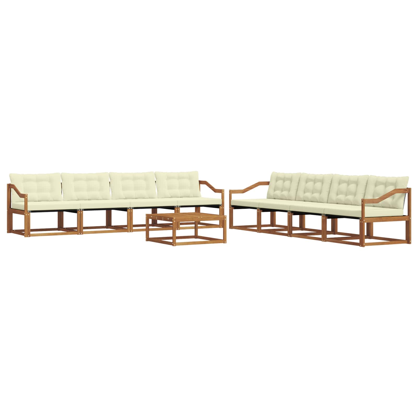 Ensemble de canapés d'extérieur 9 pcs Naturel et Crème - XIOS