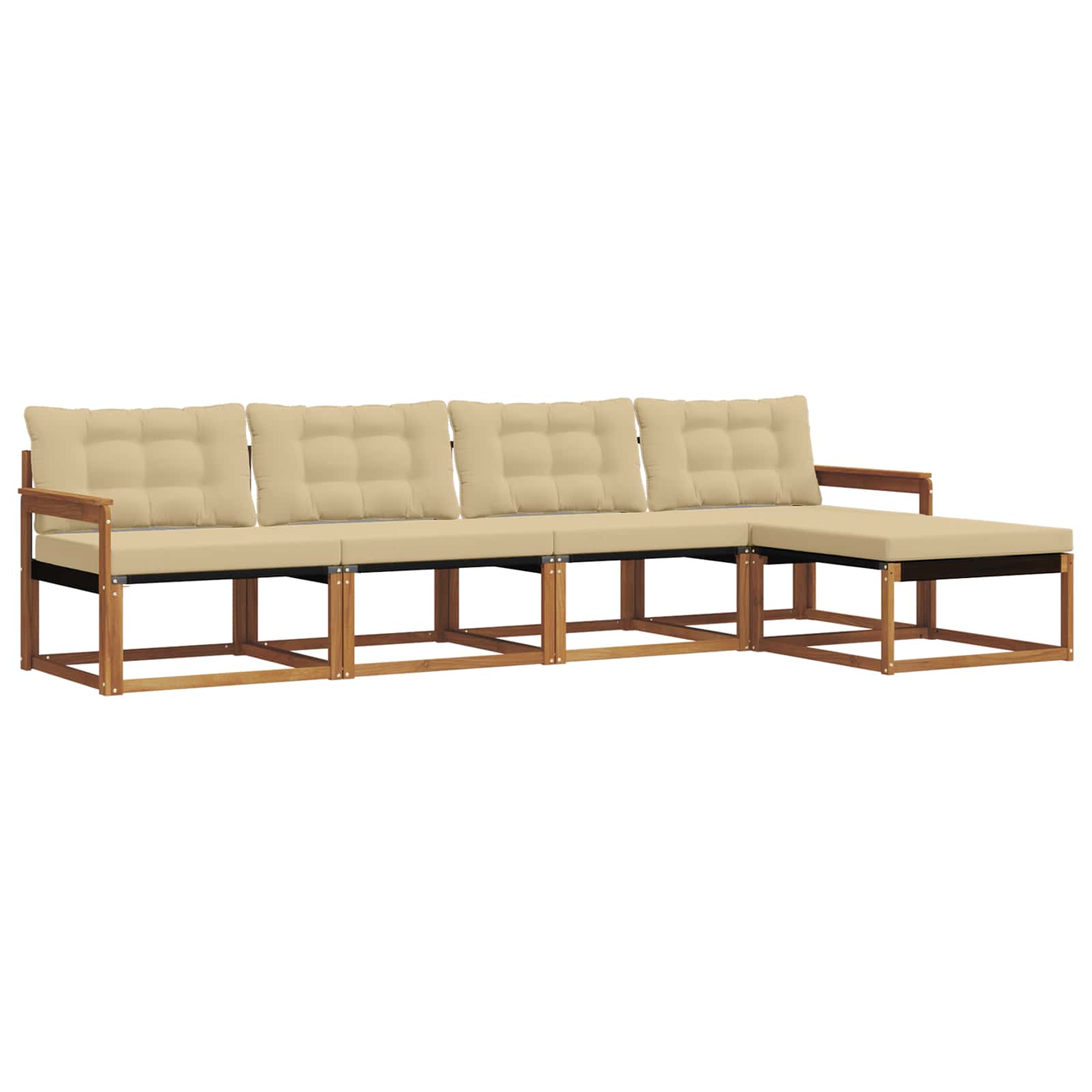 Ensemble de canapés d'extérieur 5 pcs Naturel et Beige - XIOS