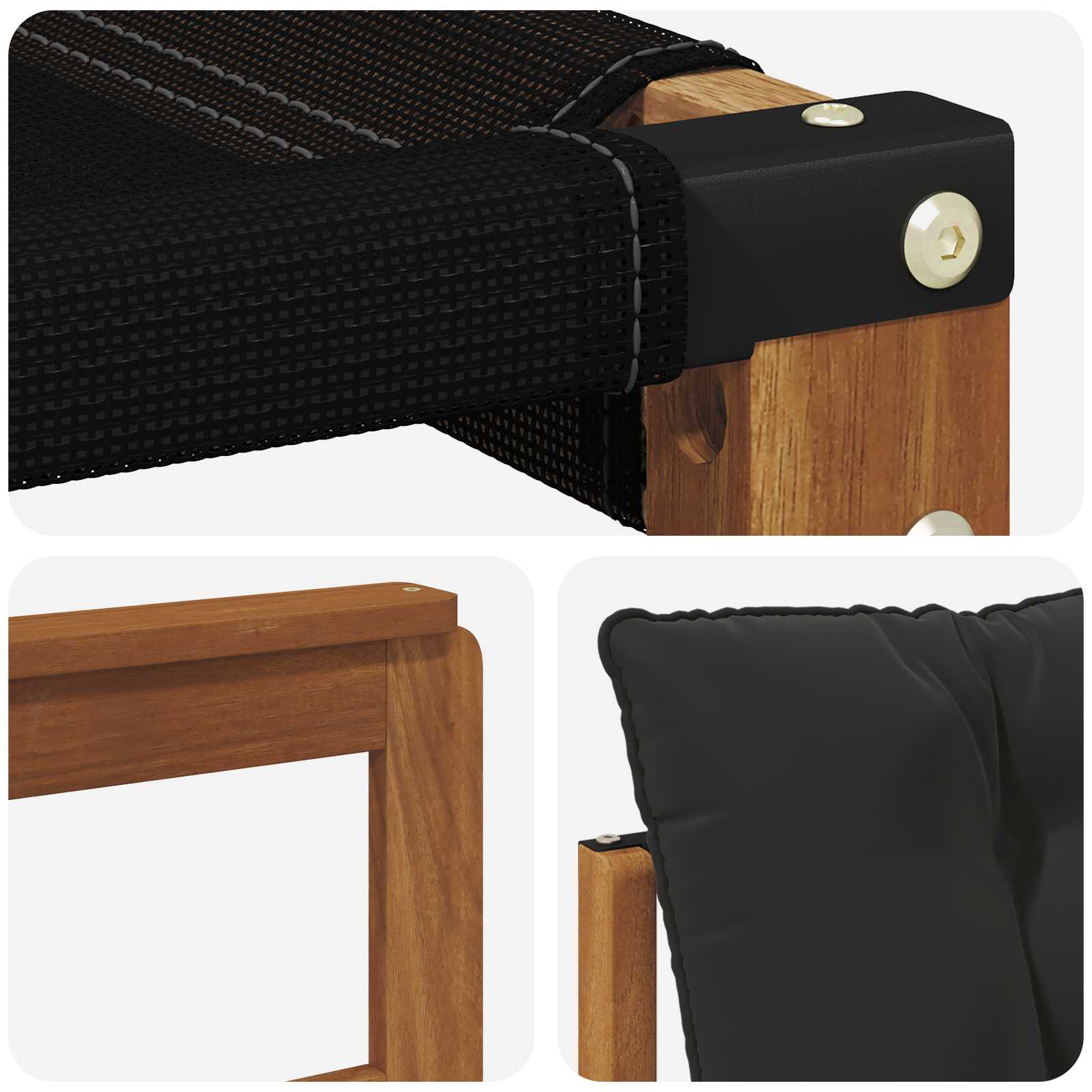 Ensemble de canapés d'extérieur 6 pcs Naturel et Noir - XIOS