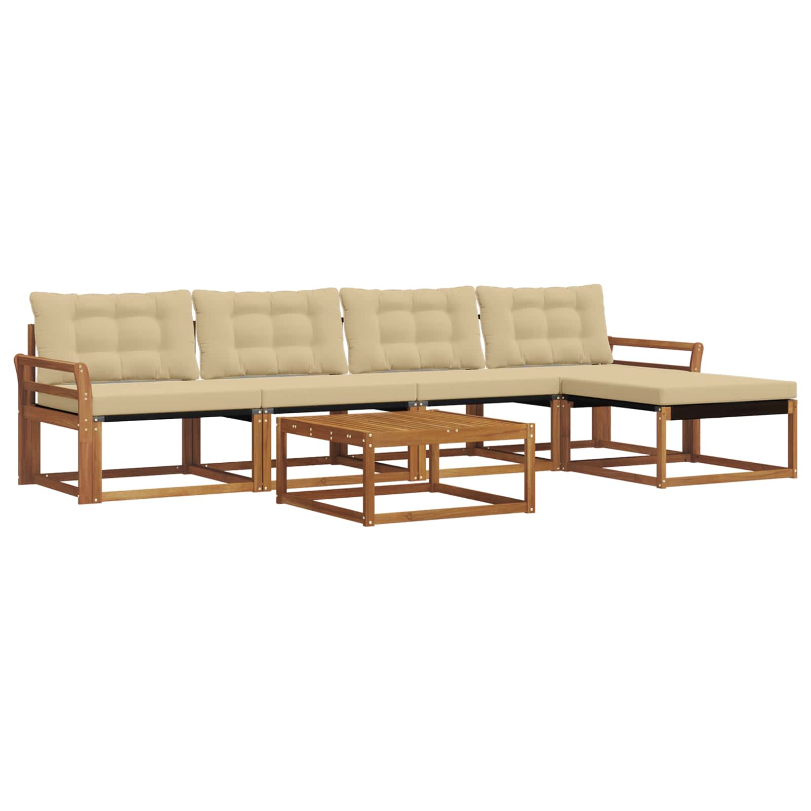 Ensemble de canapés d'extérieur 6 pcs Naturel et Beige - XIOS
