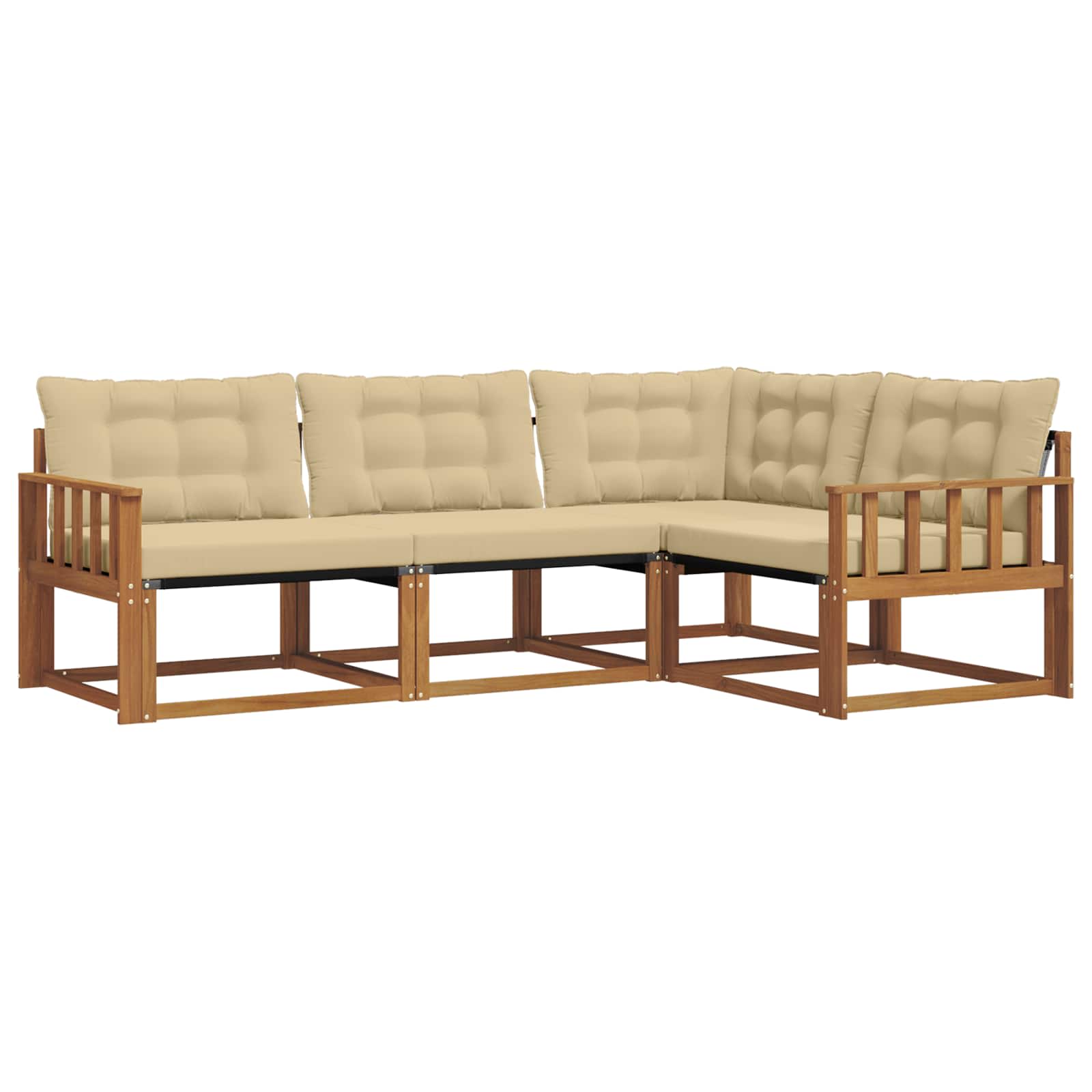 Ensemble de canapés d'extérieur 4 pcs Naturel et Beige - XIOS