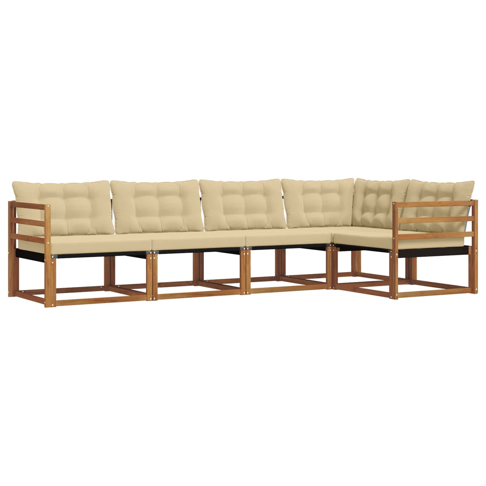 Ensemble de canapés d'extérieur 5 pcs Naturel et Beige - XIOS