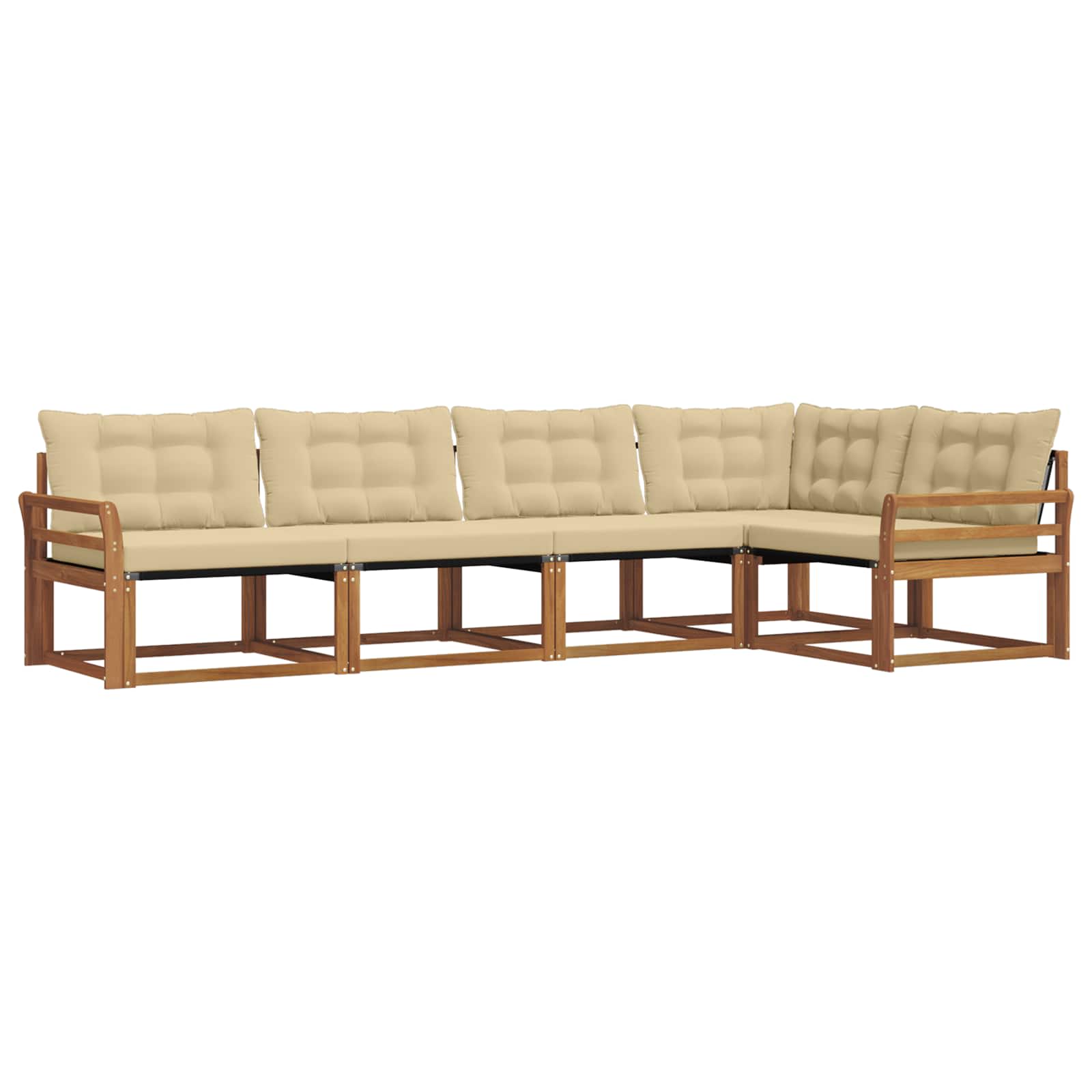 Ensemble de canapés d'extérieur 5 pcs Naturel et Beige - XIOS