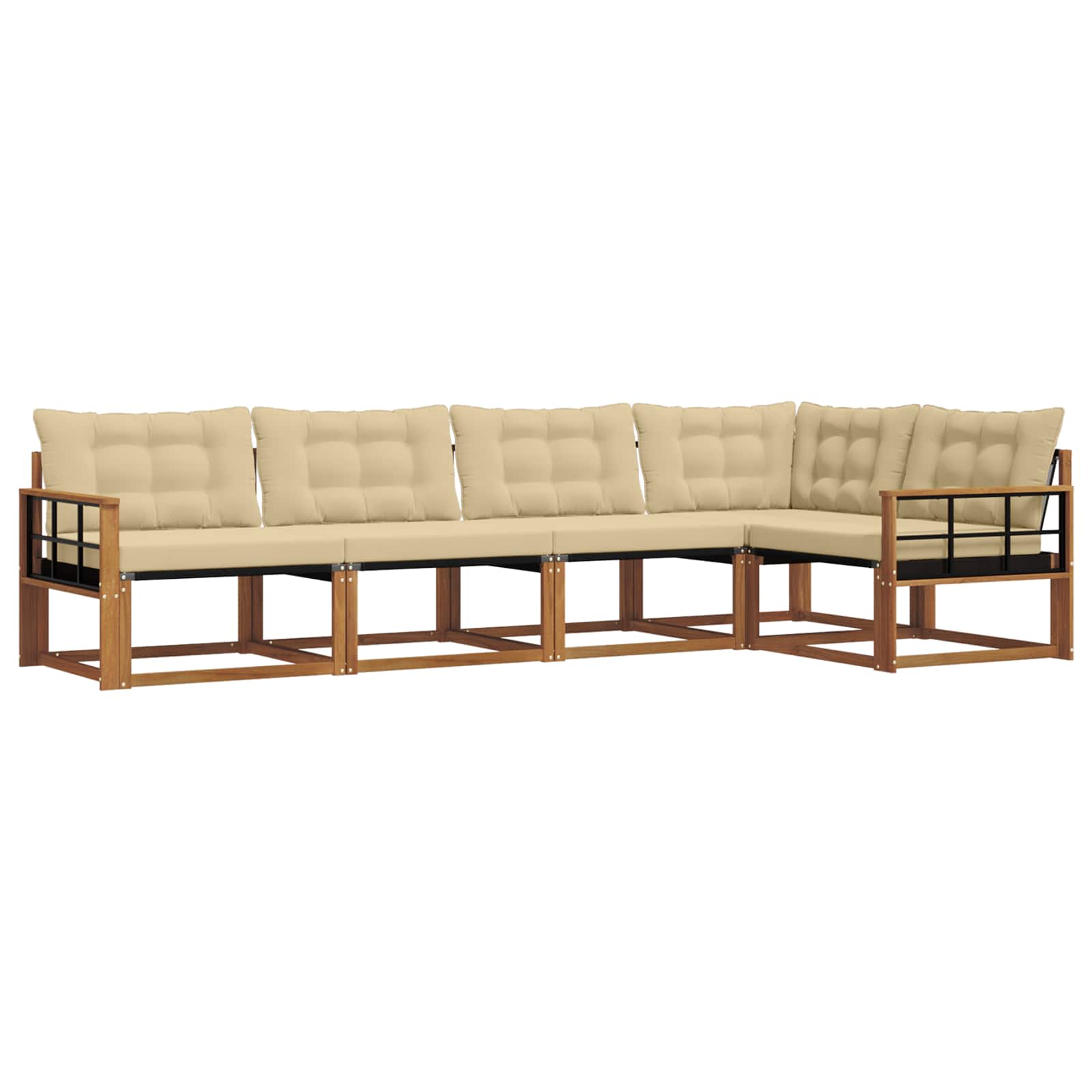 Ensemble de canapés d'extérieur 5 pcs Naturel et Beige - XIOS