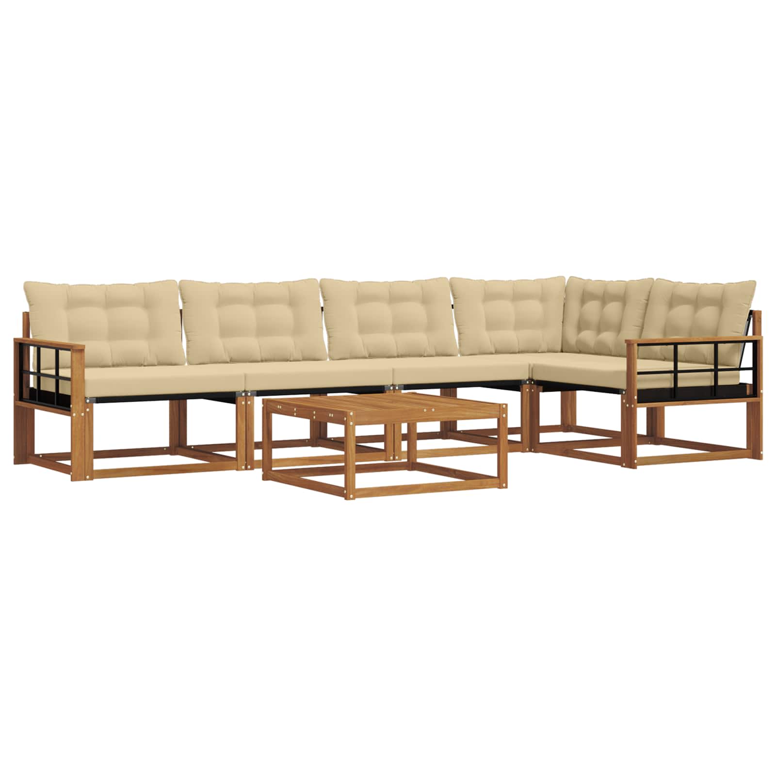 Ensemble de canapés d'extérieur 6 pcs Naturel et Beige - XIOS