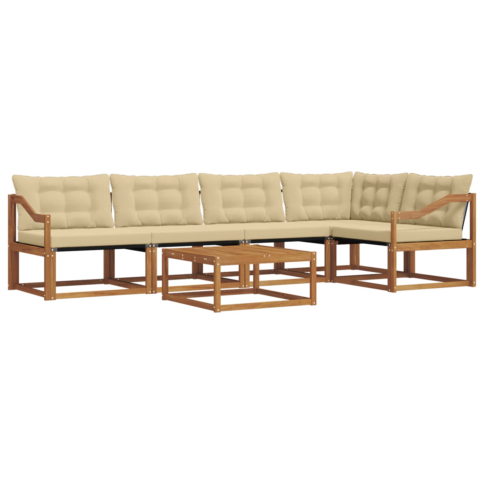 Ensemble de canapés d'extérieur 6 pcs Naturel et Beige - XIOS
