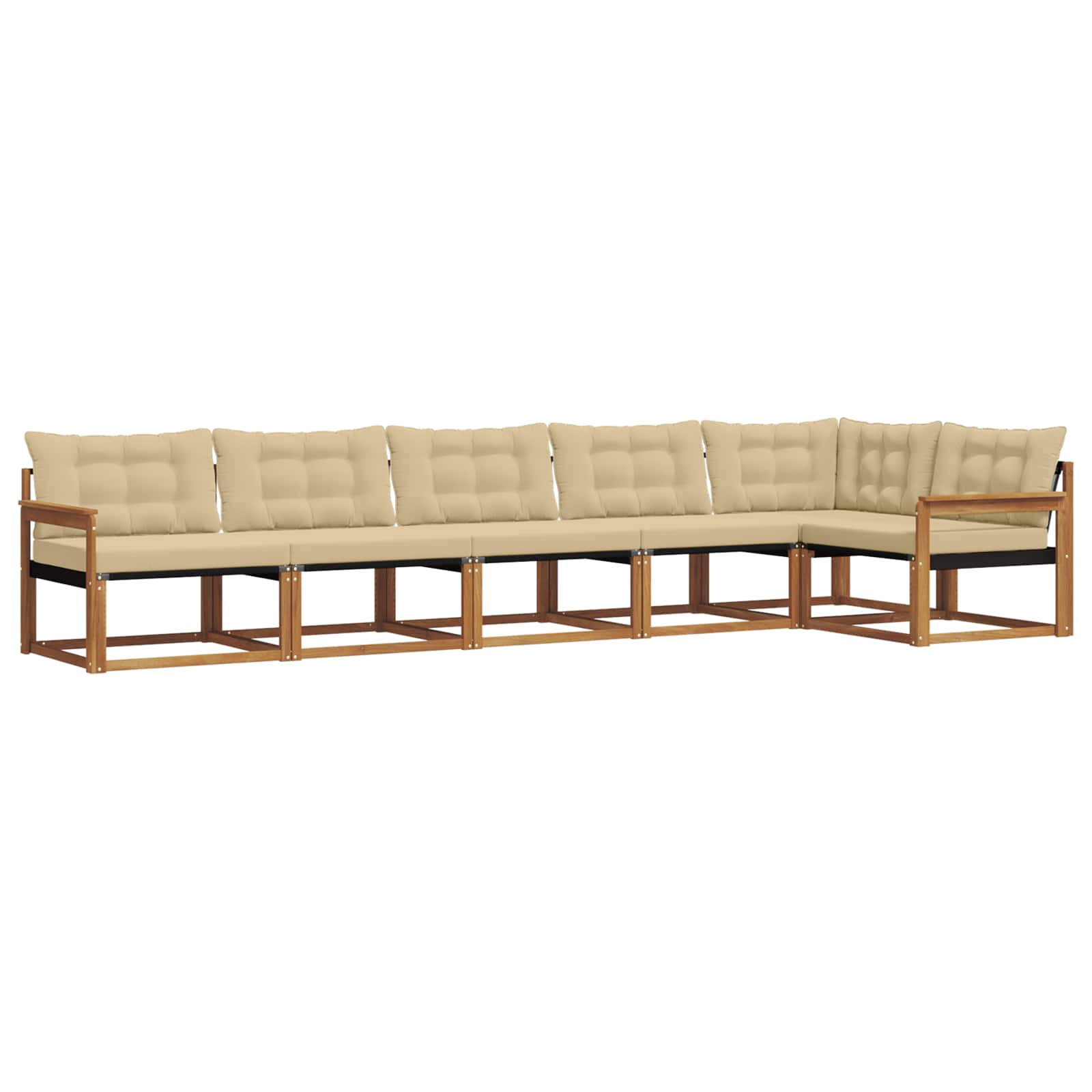 Ensemble de canapés d'extérieur 6 pcs Naturel et Beige - XIOS