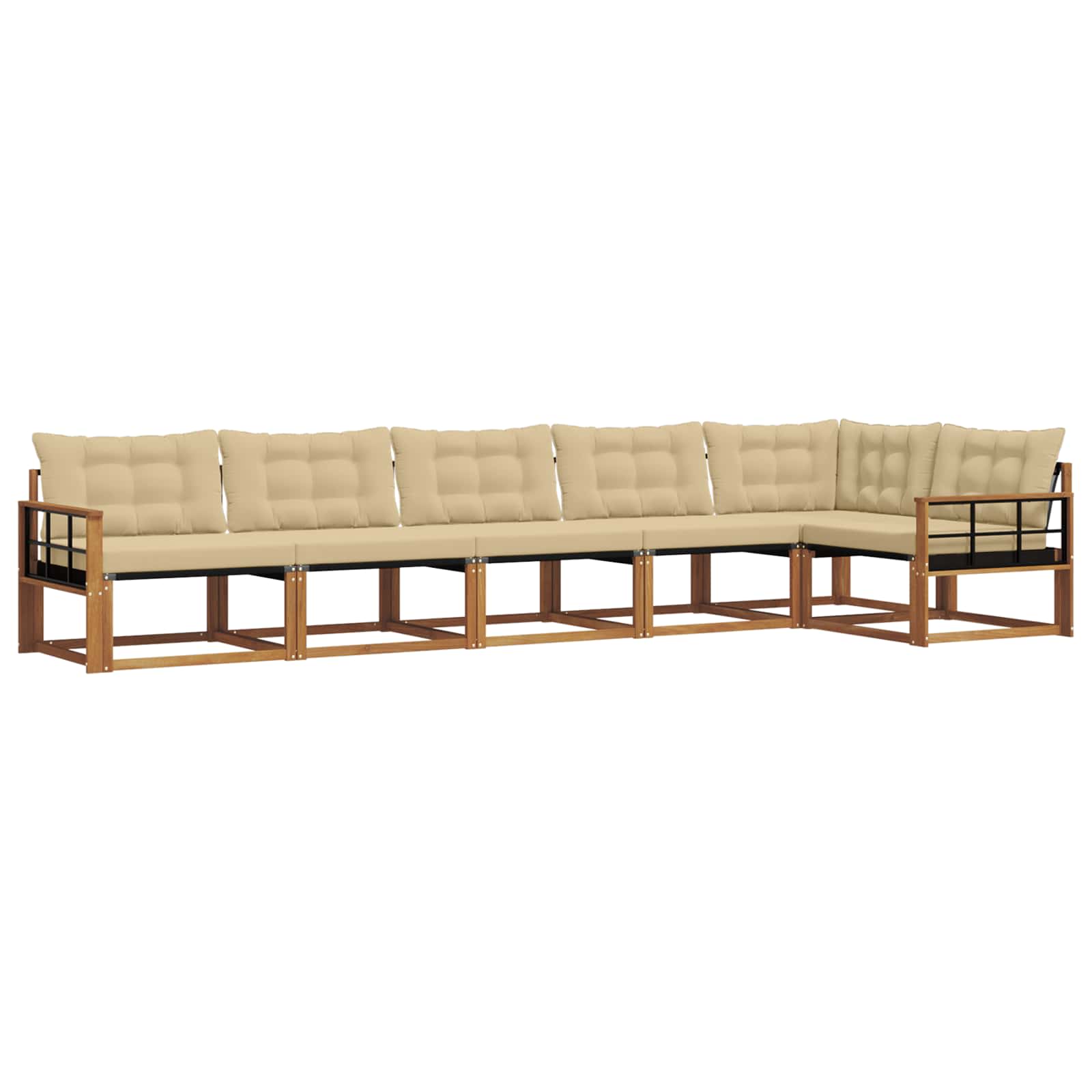 Ensemble de canapés d'extérieur 6 pcs Naturel et Beige - XIOS