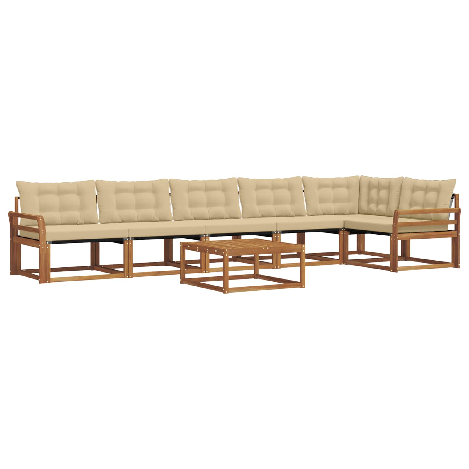 Ensemble de canapés d'extérieur 7 pcs Naturel et Beige - XIOS