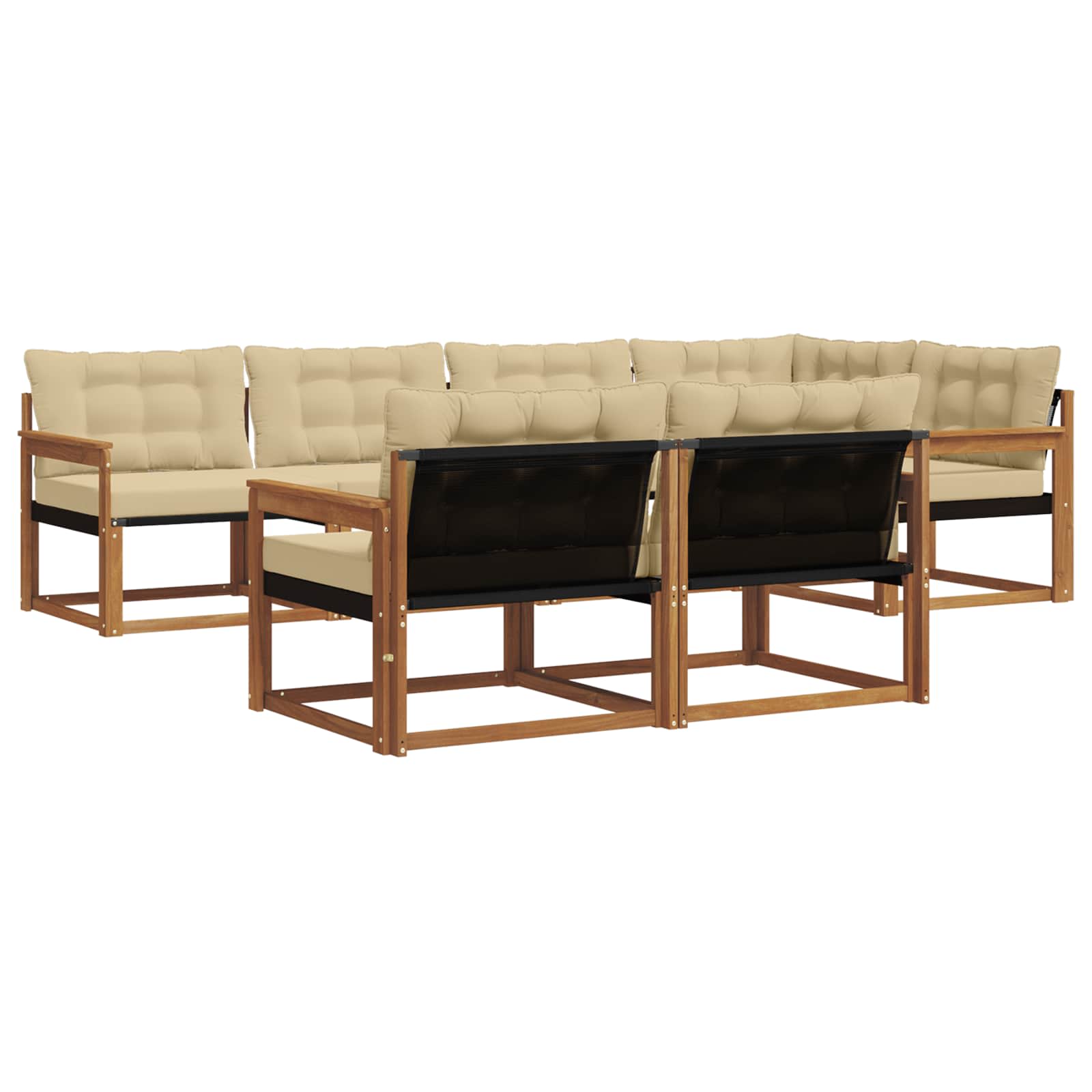 Ensemble de canapés d'extérieur 7 pcs Naturel et Beige - XIOS
