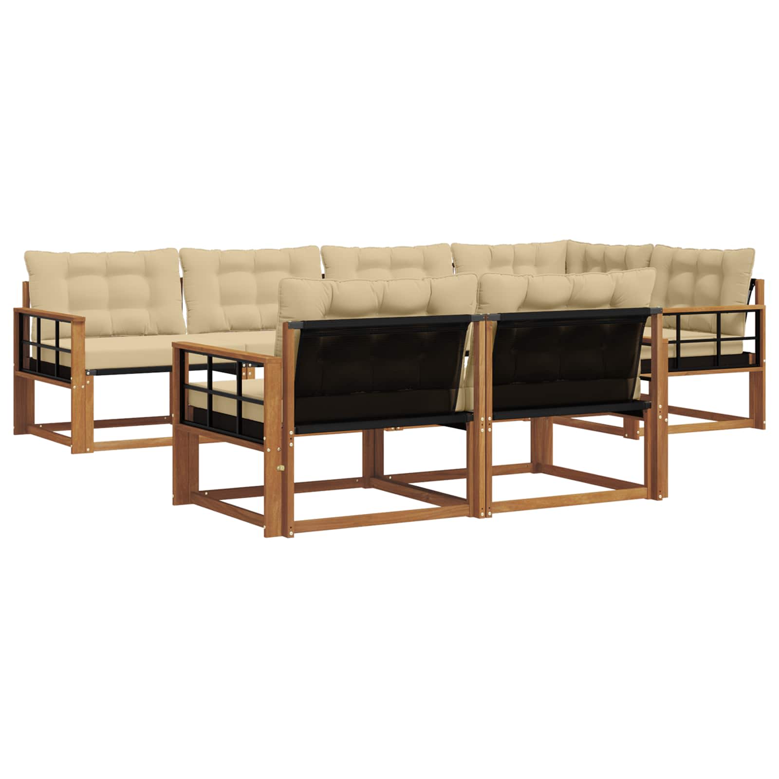 Ensemble de canapés d'extérieur 7 pcs Naturel et Beige - XIOS