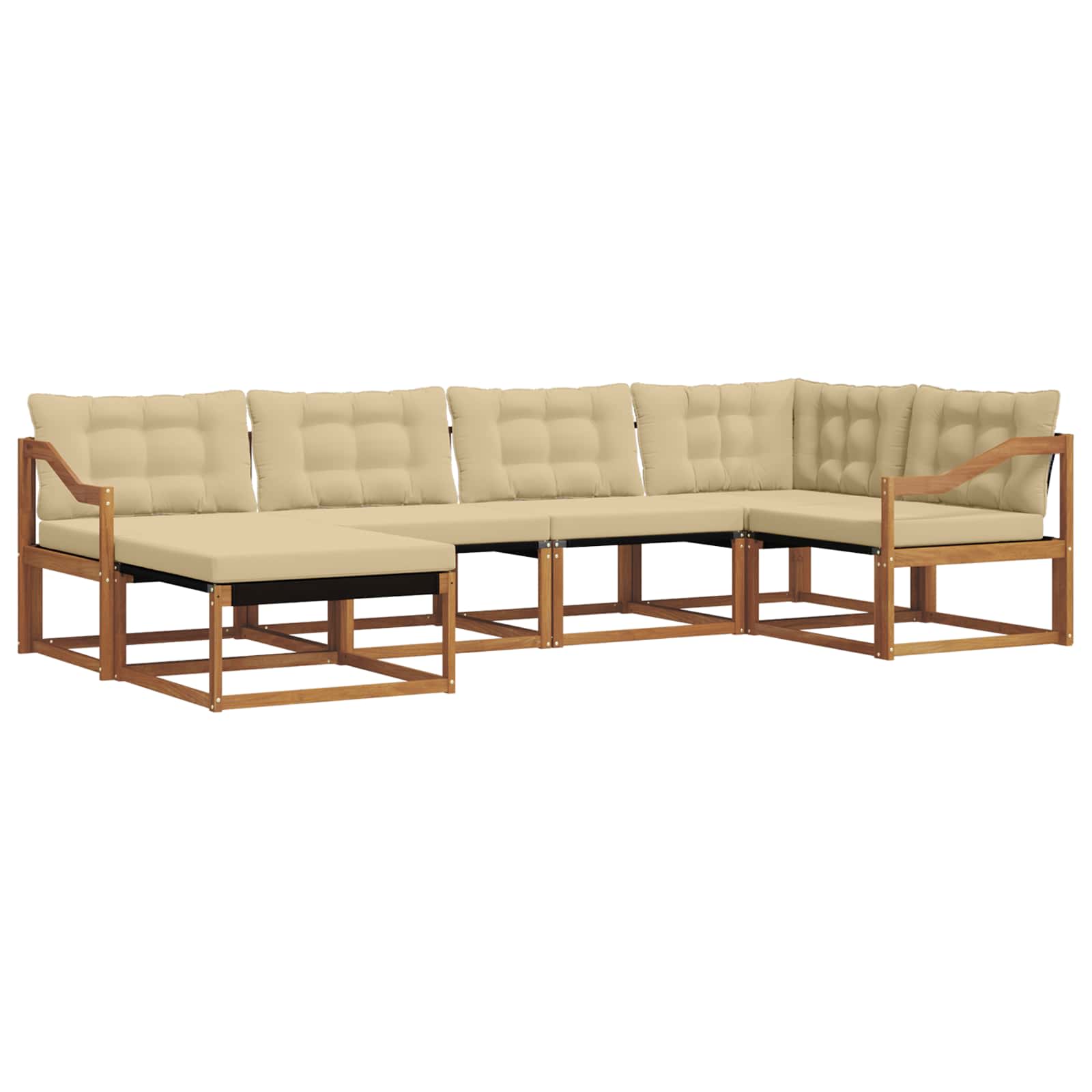Ensemble de canapés d'extérieur 6 pcs Naturel et Beige - XIOS