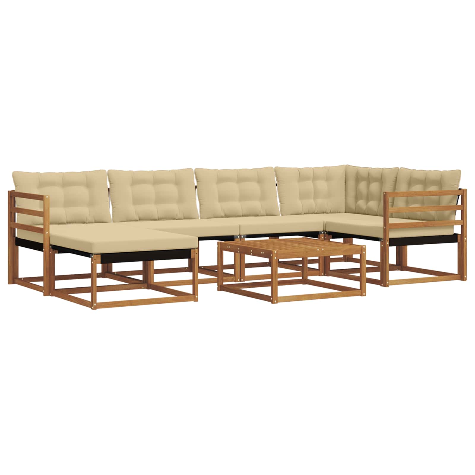 Ensemble de canapés d'extérieur 19 pcs Naturel et Beige - XIOS