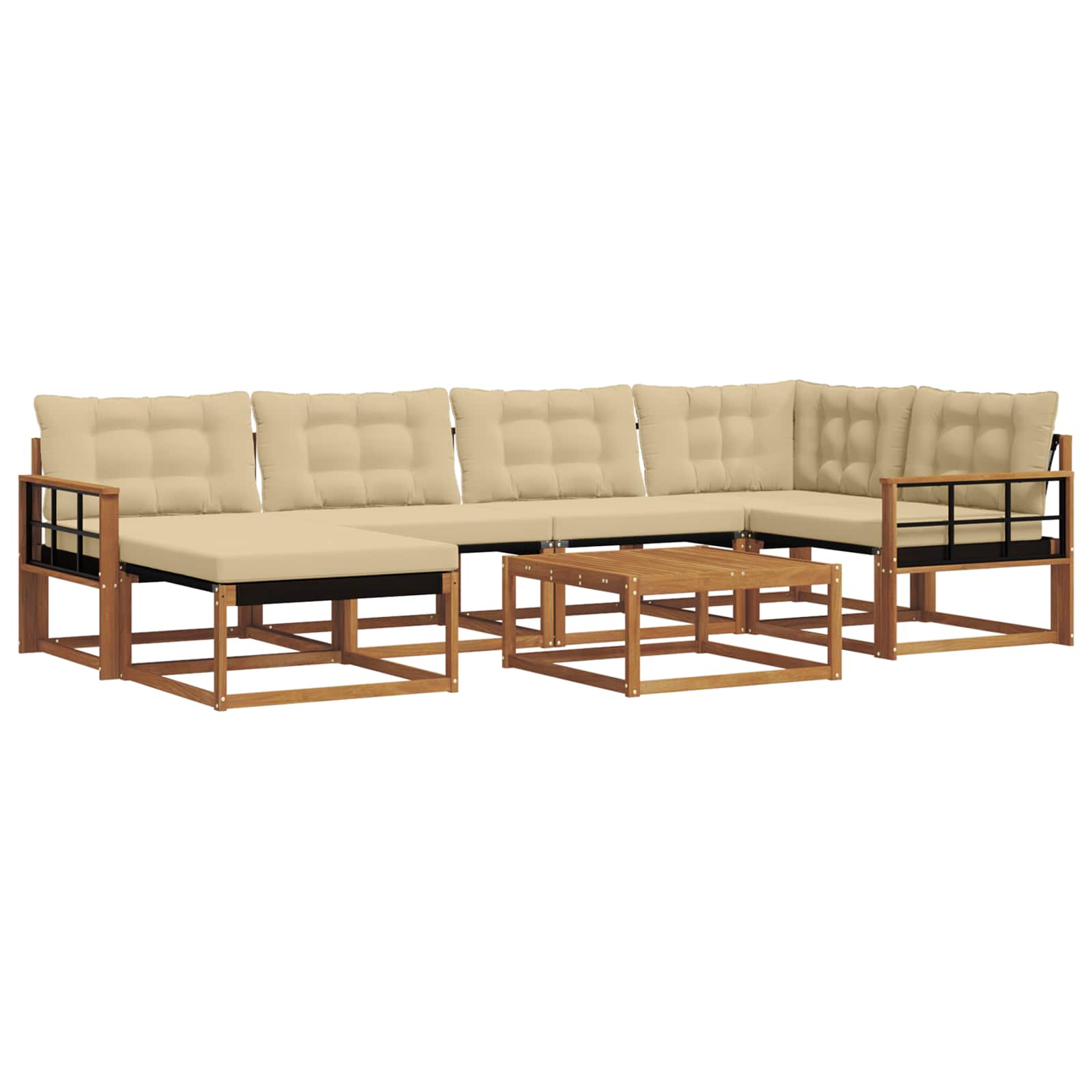 Ensemble de canapés d'extérieur 19 pcs Naturel et Beige - XIOS