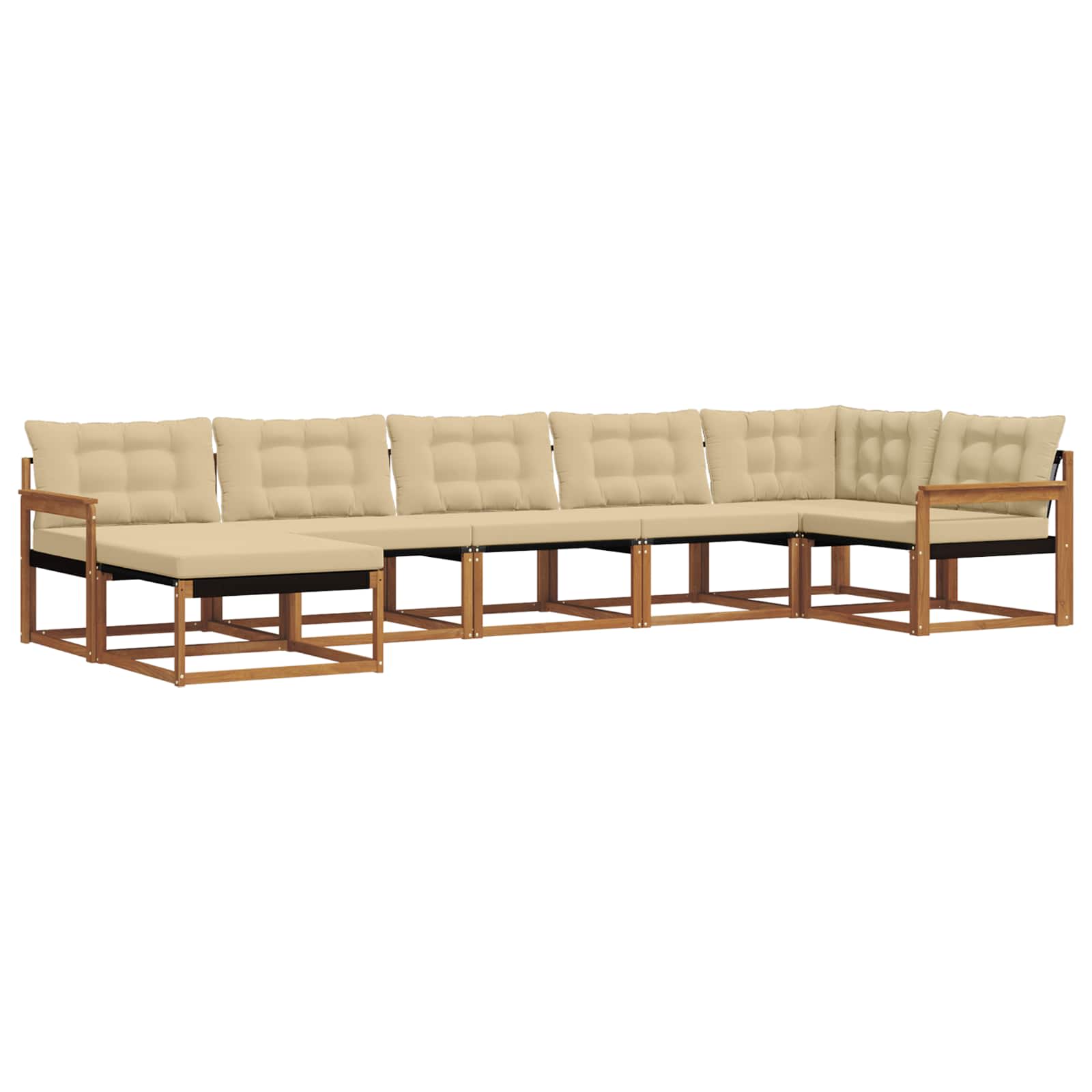 Ensemble de canapés d'extérieur 7 pcs Naturel et Beige - XIOS