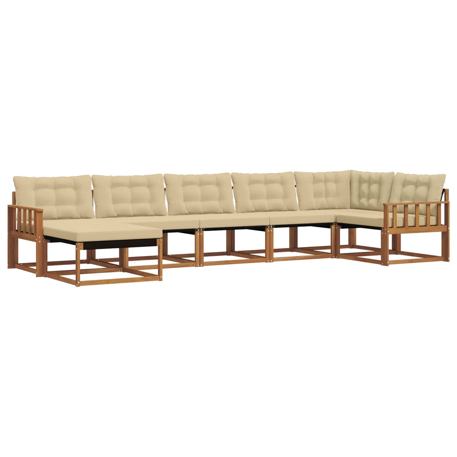 Ensemble de canapés d'extérieur 7 pcs Naturel et Beige - XIOS