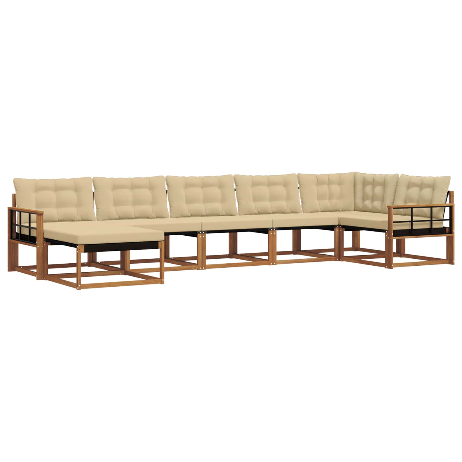 Ensemble de canapés d'extérieur 7 pcs Naturel et Beige - XIOS