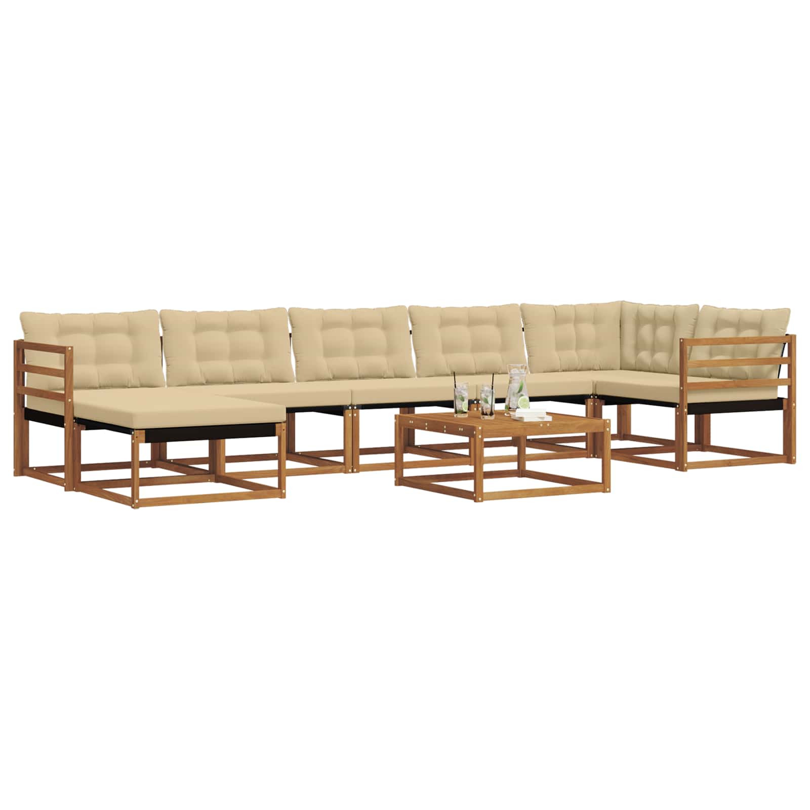 Ensemble de canapés d'extérieur 22 pcs Naturel et Beige - XIOS