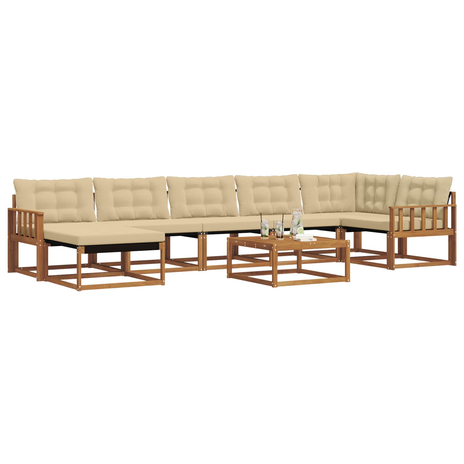 Ensemble de canapés d'extérieur 22 pcs Naturel et Beige - XIOS