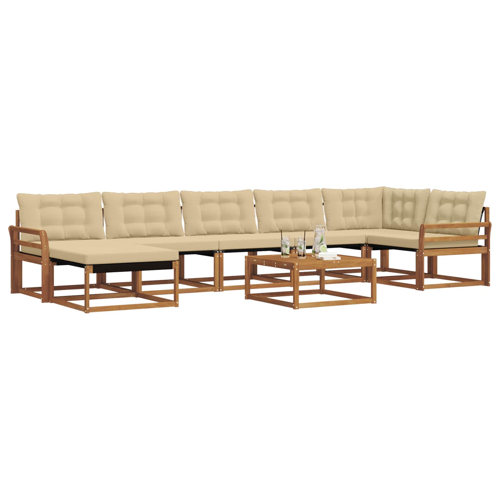 Ensemble de canapés d'extérieur 22 pcs Naturel et Beige - XIOS