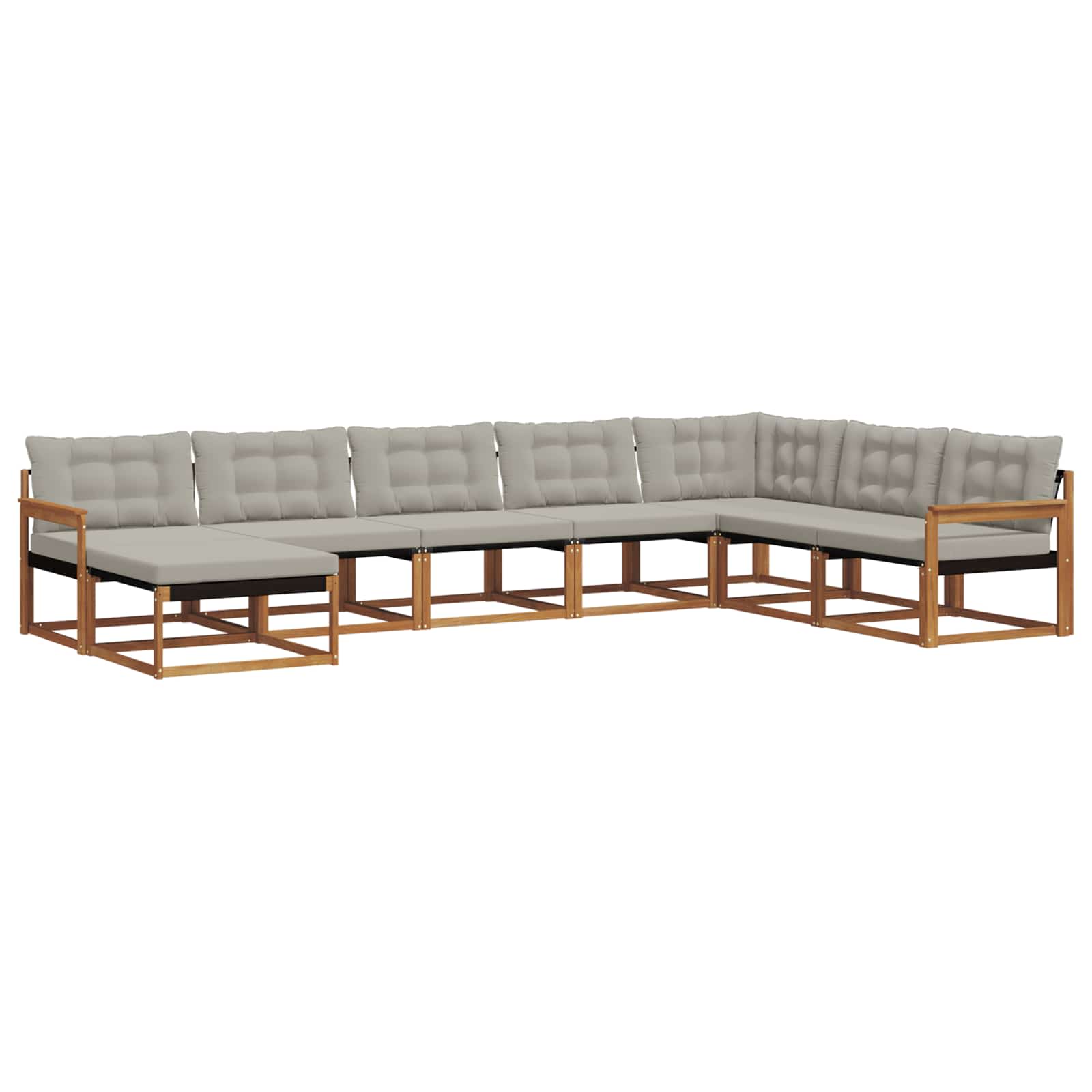 Ensemble de canapés d'extérieur 8 pcs Gris Naturel et Clair - XIOS