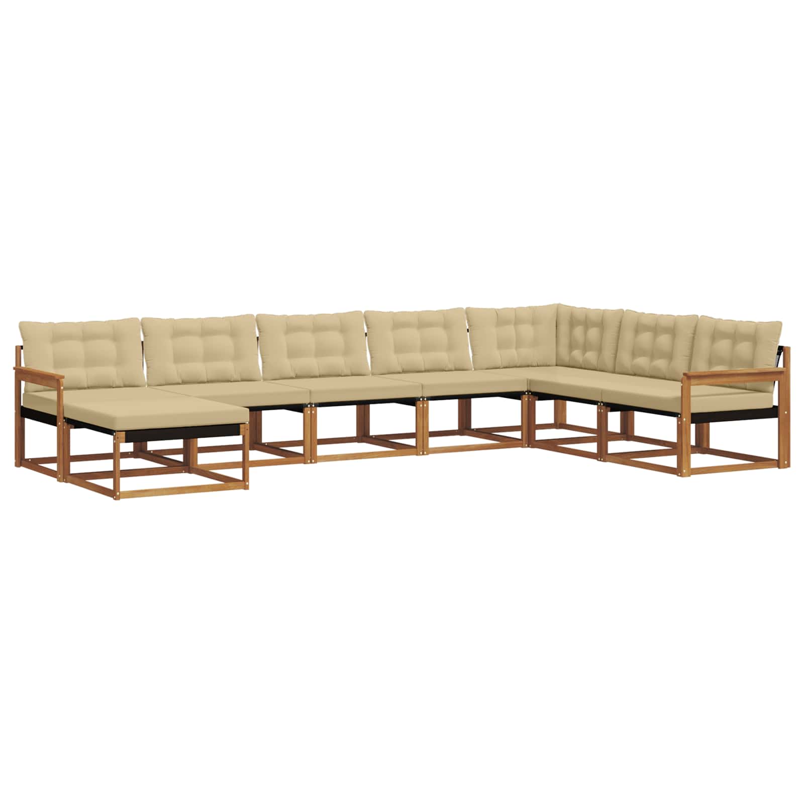 Ensemble de canapés d'extérieur 8 pcs Naturel et Beige - XIOS