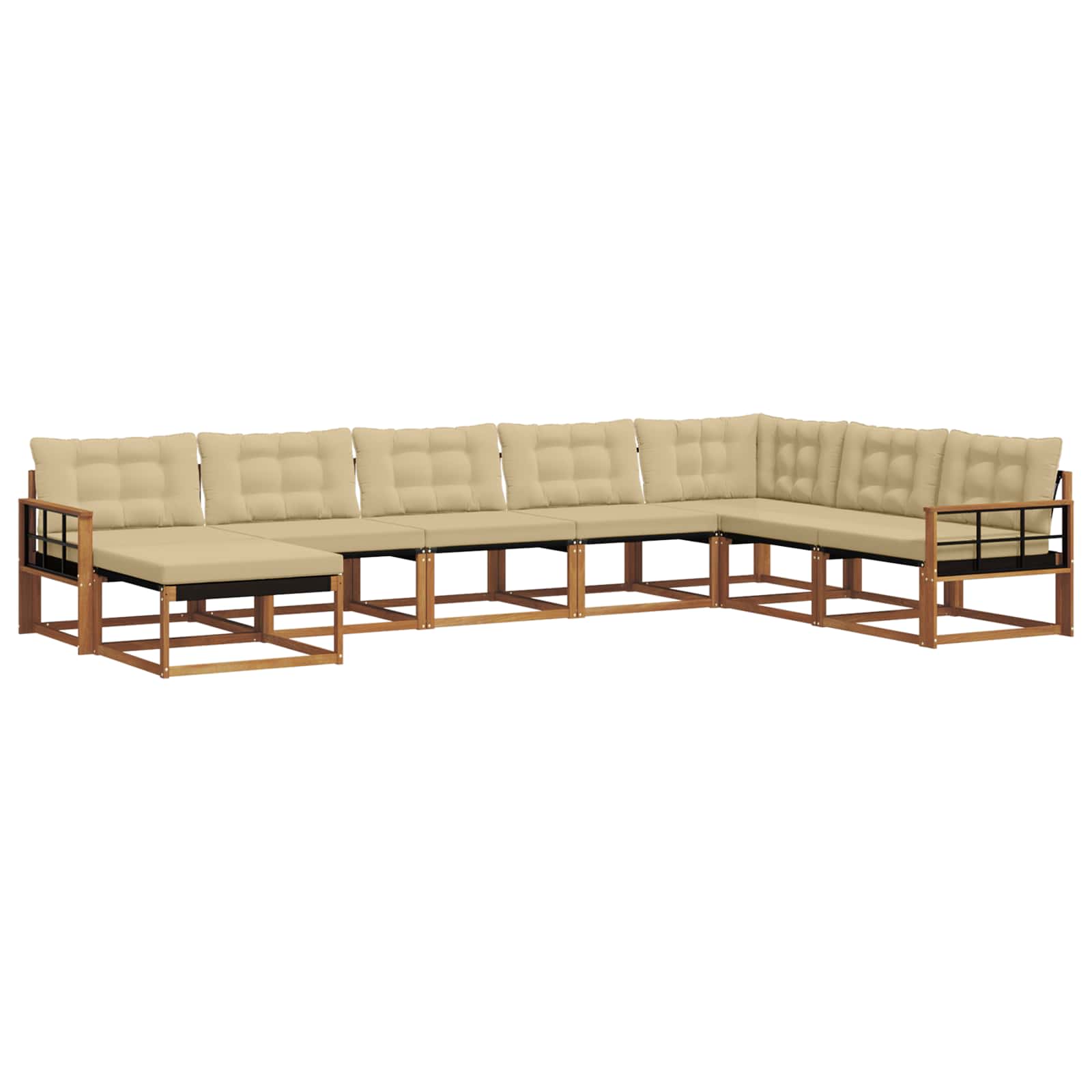 Ensemble de canapés d'extérieur 8 pcs Naturel et Beige - XIOS