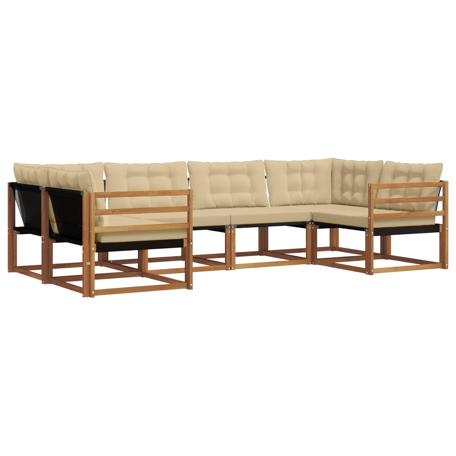 Ensemble de canapés d'extérieur 6 pcs Naturel et Beige - XIOS