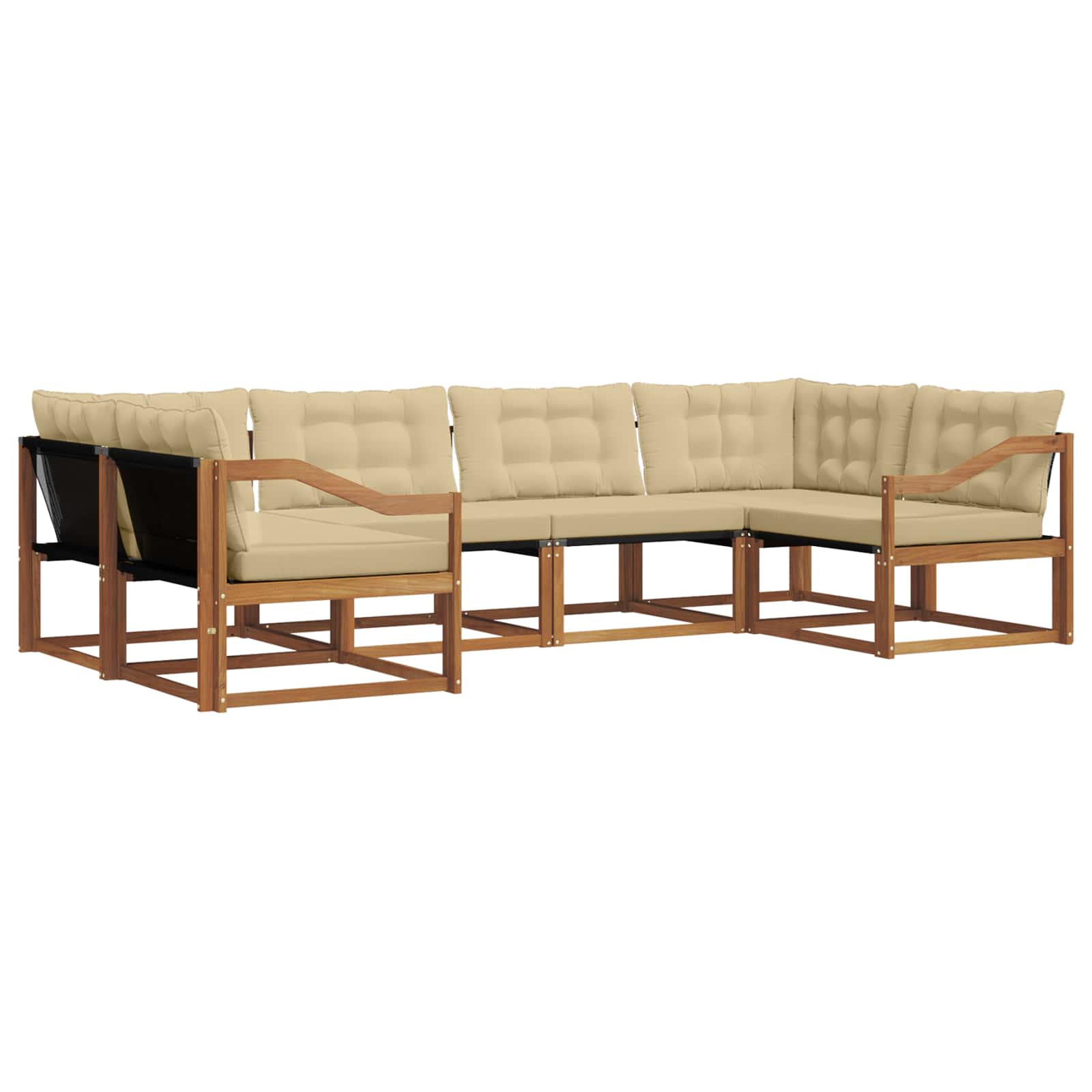Ensemble de canapés d'extérieur 6 pcs Naturel et Beige - XIOS