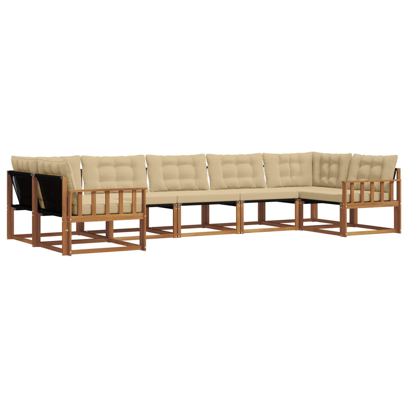 Ensemble de canapés d'extérieur 7 pcs Naturel et Beige - XIOS