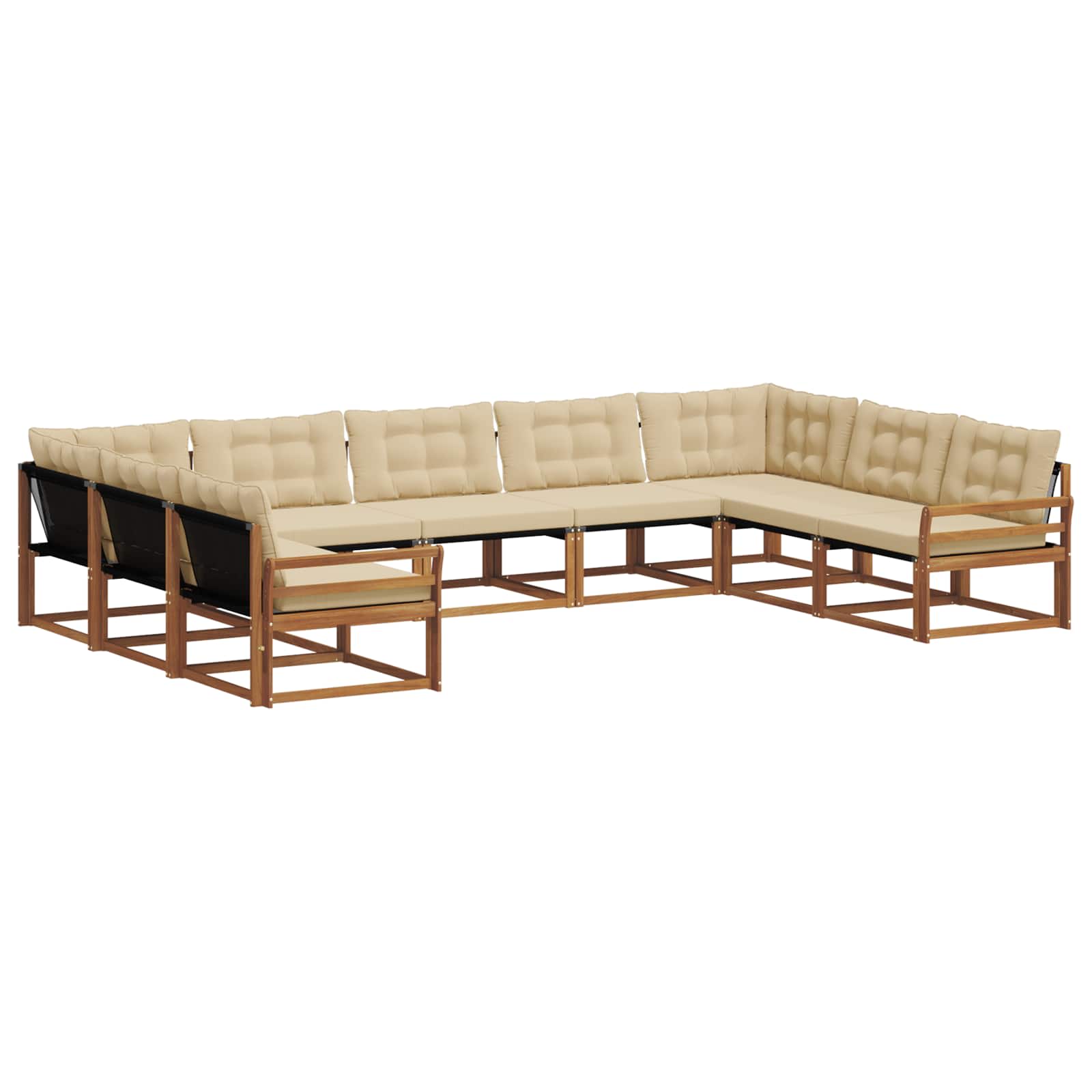 Ensemble de canapés d'extérieur 9 pcs Naturel et Beige - XIOS