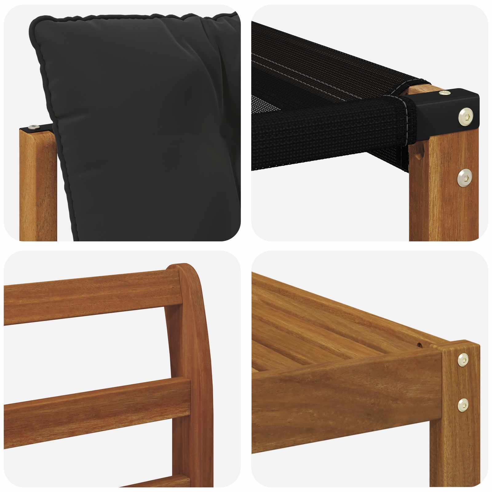 Ensemble de canapés d'extérieur 11 pcs Naturel et Noir - XIOS