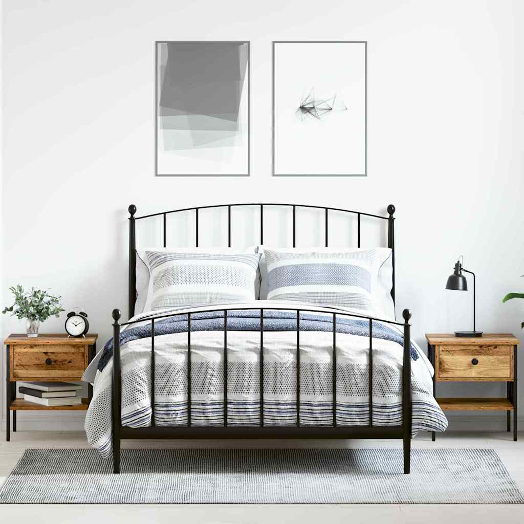 Table de chevet avec tiroir 2 pcs Bois ancien 40 x 42 x 45 cm - XIOS