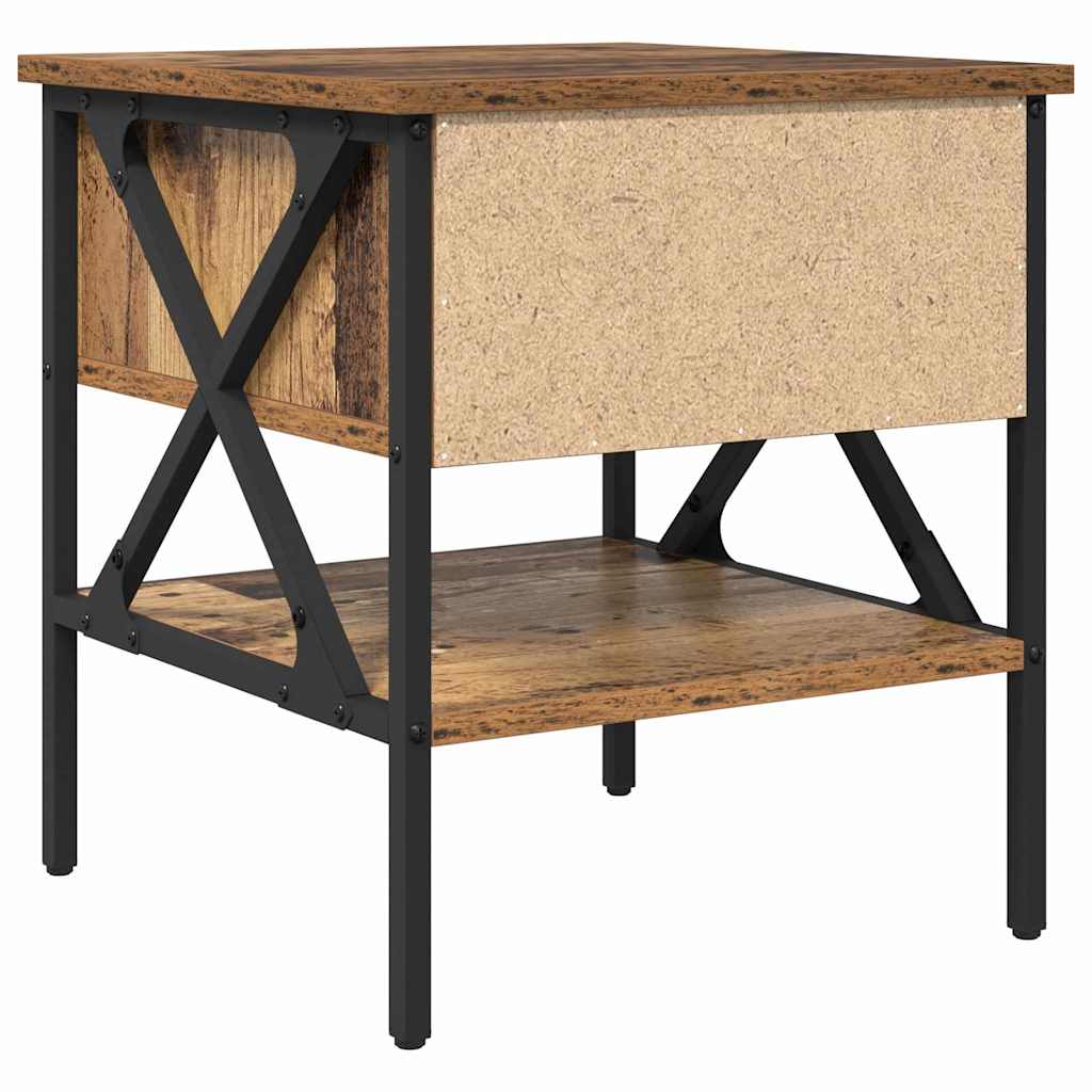 Table de chevet avec tiroir 2 pcs Bois ancien 40 x 42 x 45 cm - XIOS