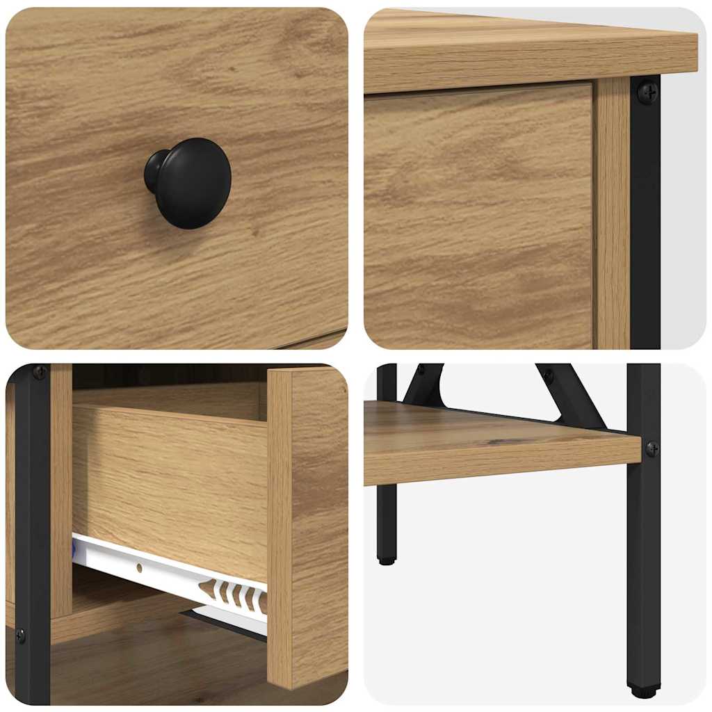 Table de chevet 2 pcs chêne artisanal 40 x 42 x 45 cm - XIOS
