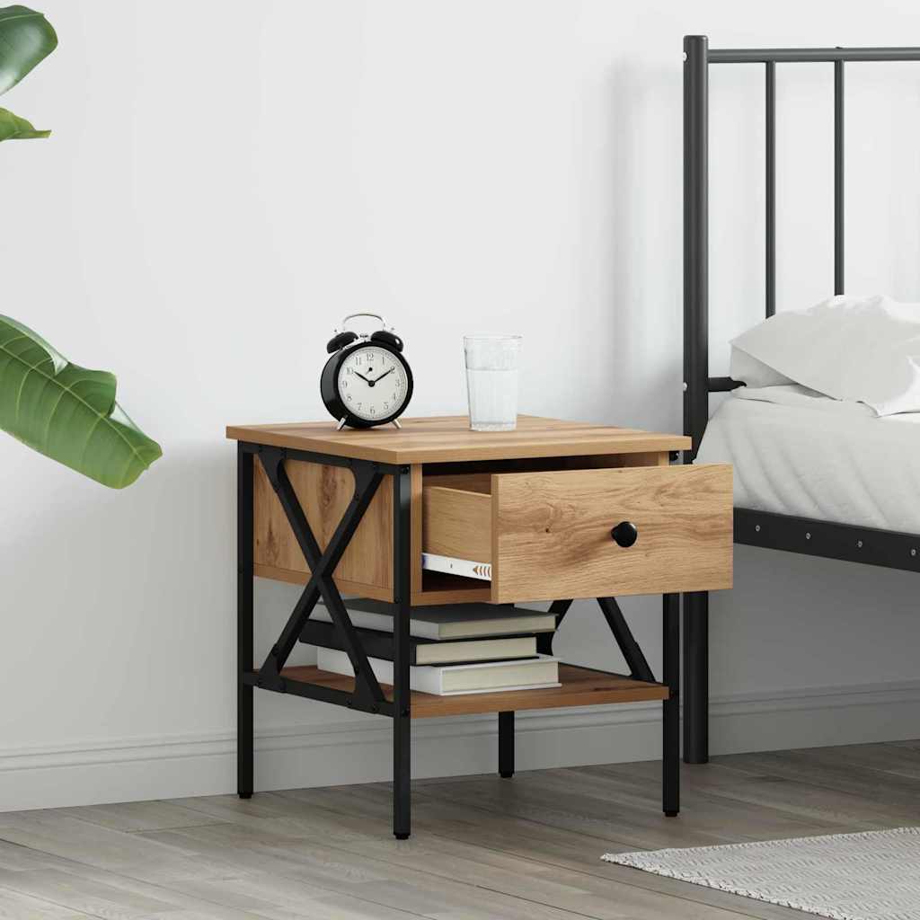 Table de chevet 2 pcs chêne artisanal 40 x 42 x 45 cm - XIOS