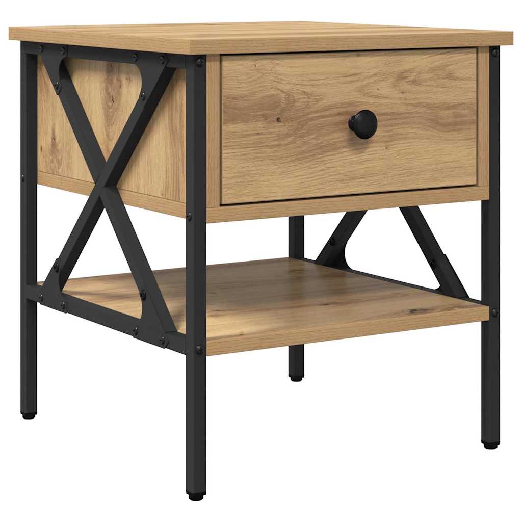 Table de chevet 2 pcs chêne artisanal 40 x 42 x 45 cm - XIOS
