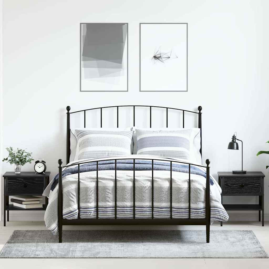 Table de chevet avec tiroir 2 pcs Chêne noir 40 x 42 x 45 cm - XIOS