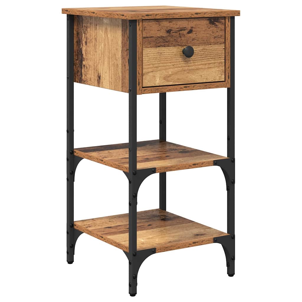 Cabinet de chevet avec tiroir 2 pcs Marron 33,5 x 36 x 70 cm - XIOS