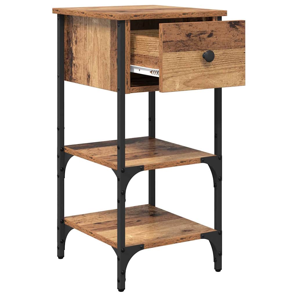 Cabinet de chevet avec tiroir 2 pcs Marron 33,5 x 36 x 70 cm - XIOS
