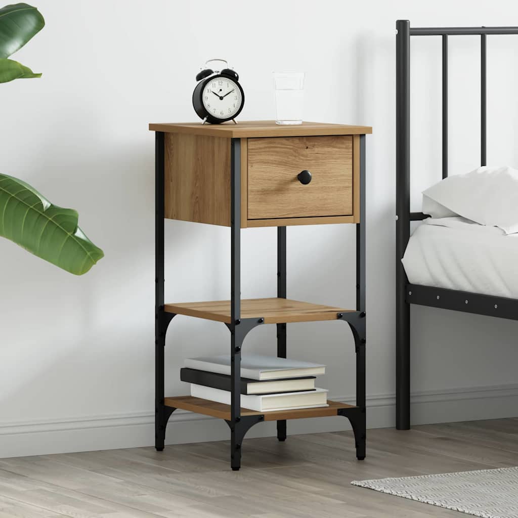 Cabinet de chevet Marron 33,5 x 36 x 70 cm Bois Recyclé Solide - XIOS