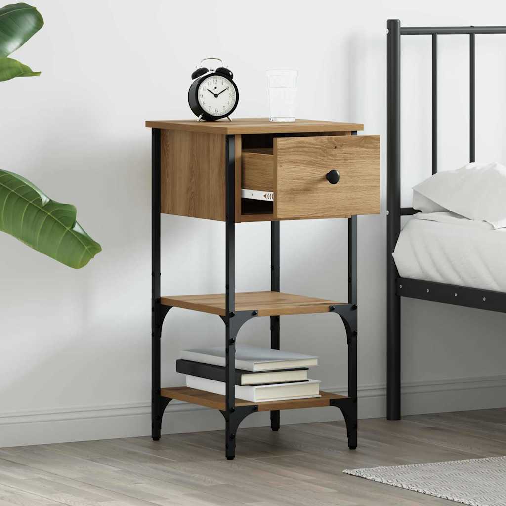 Cabinet de chevet Marron 33,5 x 36 x 70 cm Bois Recyclé Solide - XIOS