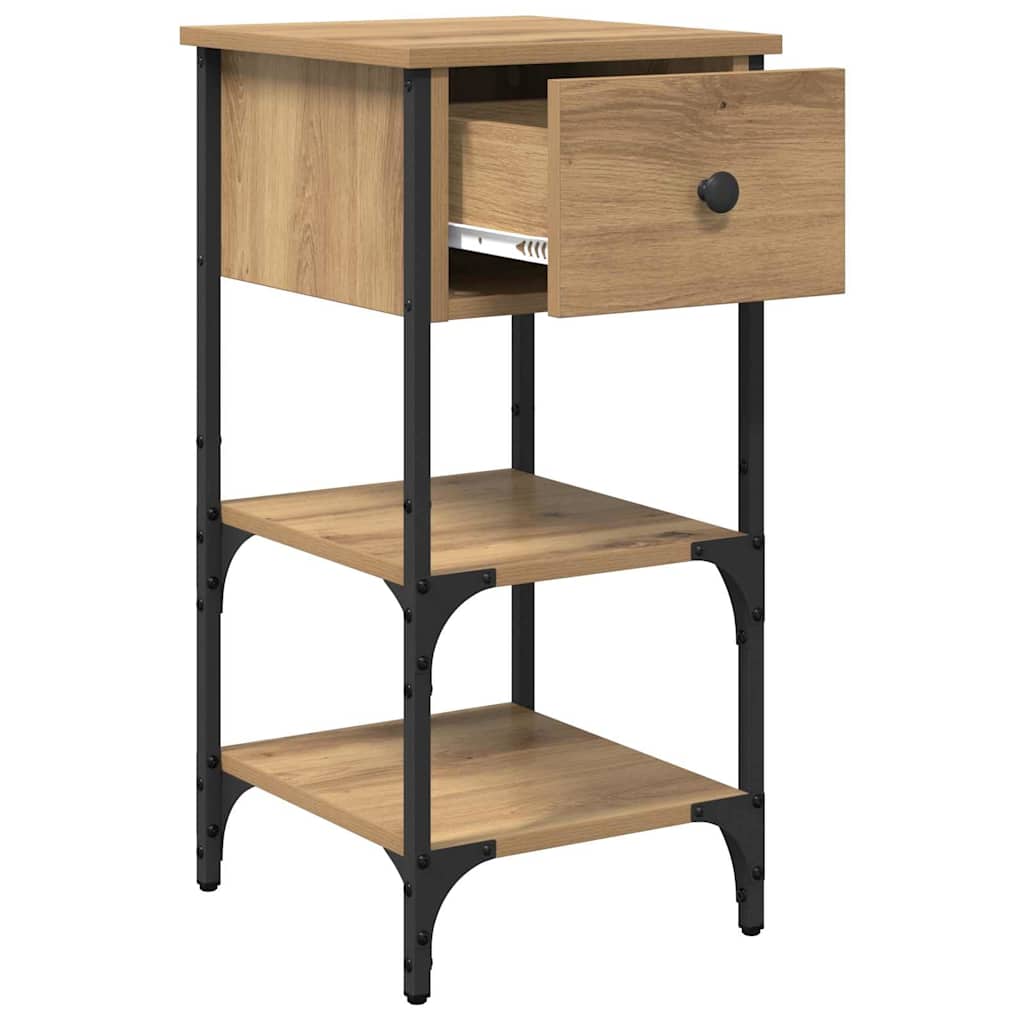 Cabinet de chevet Marron 33,5 x 36 x 70 cm Bois Recyclé Solide - XIOS