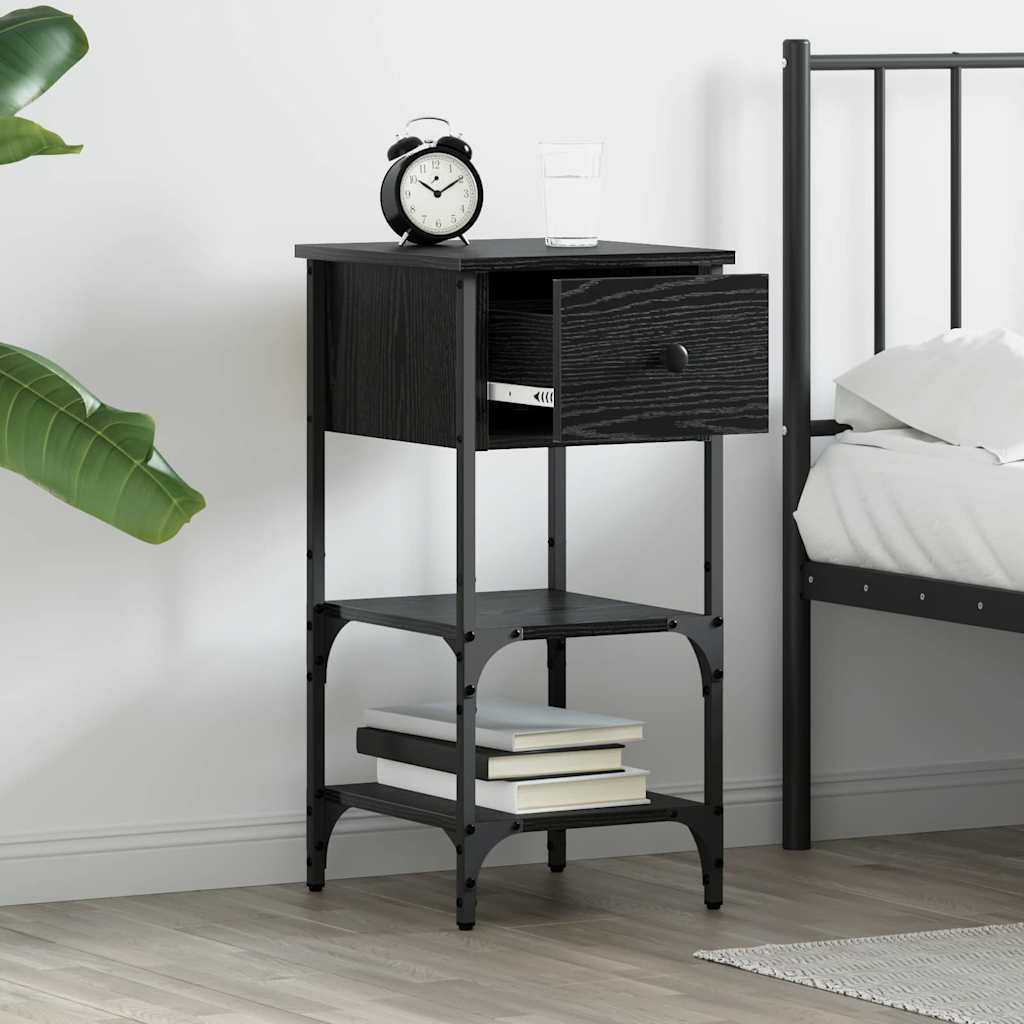Cabinet de chevet 2 pc Chêne noir 33,5 x 36 x 70 cm - XIOS