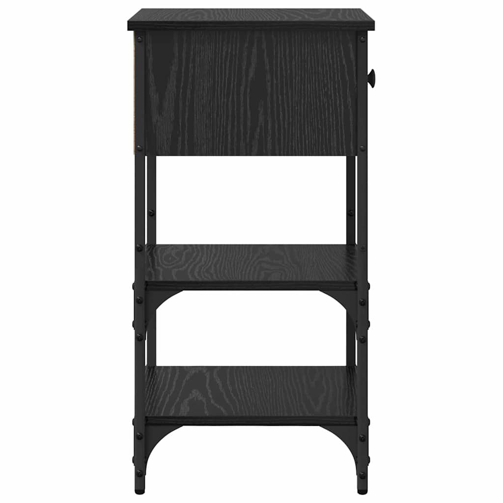 Cabinet de chevet 2 pc Chêne noir 33,5 x 36 x 70 cm - XIOS
