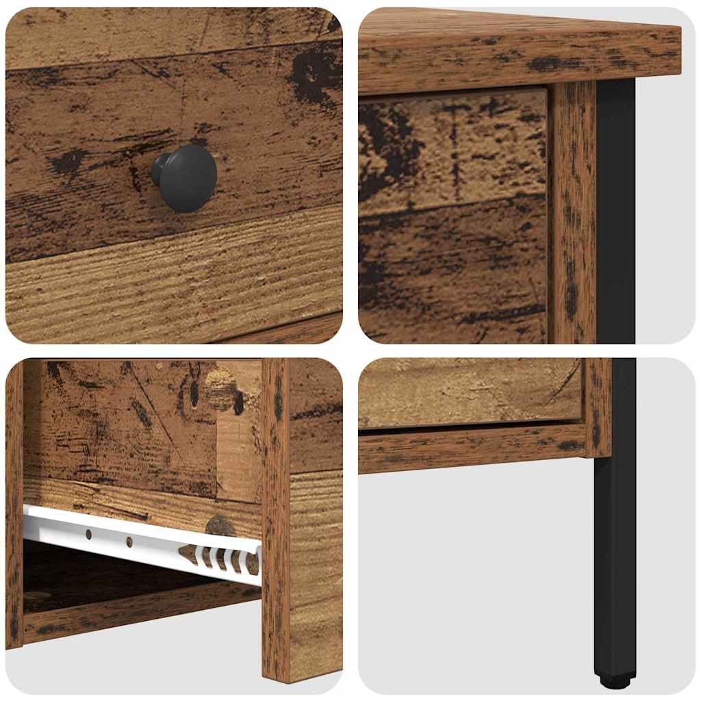 Cabinet de Chevet avec tiroir Bois ancien 40 x 42 x 50 cm - XIOS